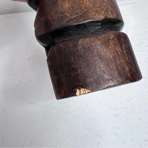 aztec wooden carved wood painted totem - Picture 9 of 13